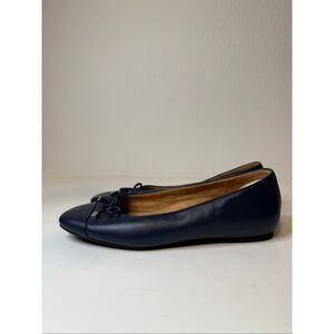 Vionic Klara Navy Square Toe Flats Soze 9